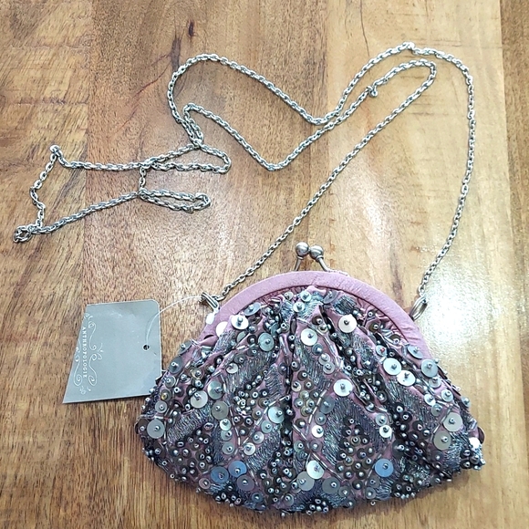 Anthropologie Handbags - Anthropologie Beaded Cluch Purse